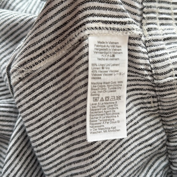 J. Crew Factory Striped Linen Blend Drawstring Shorts. Size Large. - Picture 10 of 14